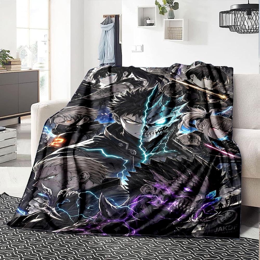 kaiju no 8 Print Flannel Blanket High Quality Warm Comfortable Cover for All Seasons Perfect for Gifts Home Decor