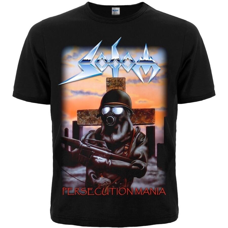 Sodom #034;Persecution Mania#034; Black TShirt Kretaor Deatruction Unisex T-Shirt L