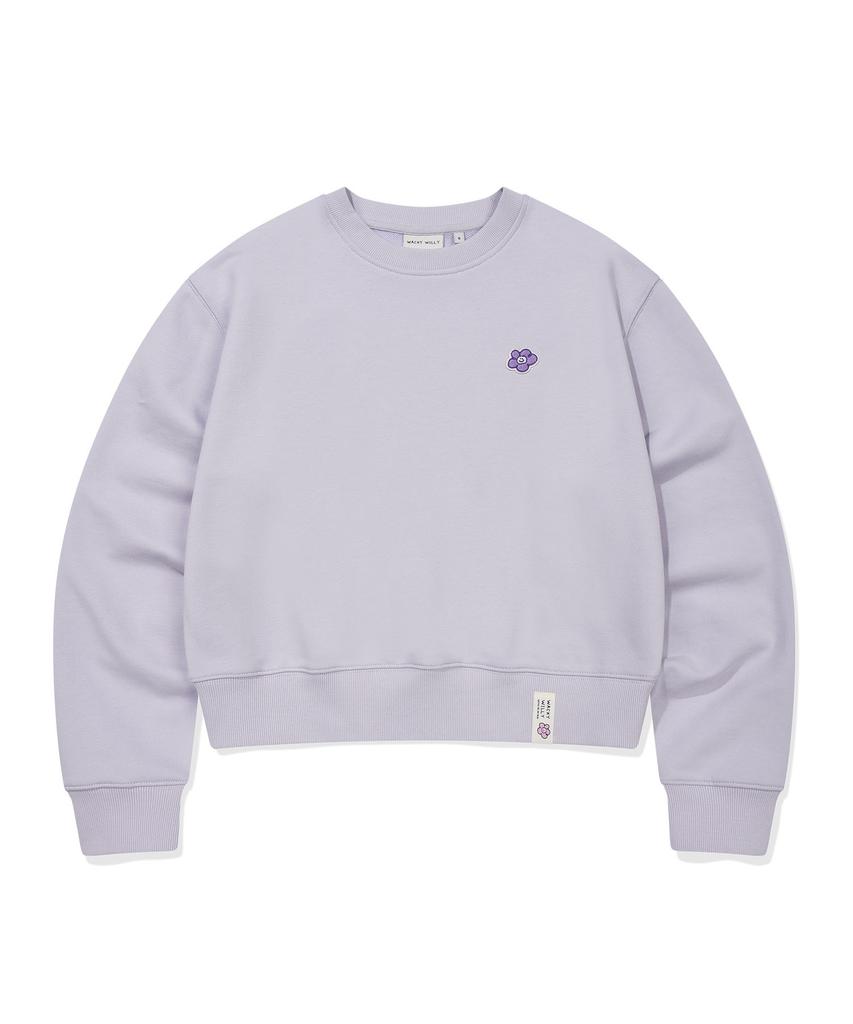WACKY WILLY [26Ss] Women'S Lily Wappen Crop Sweatshirt Purple