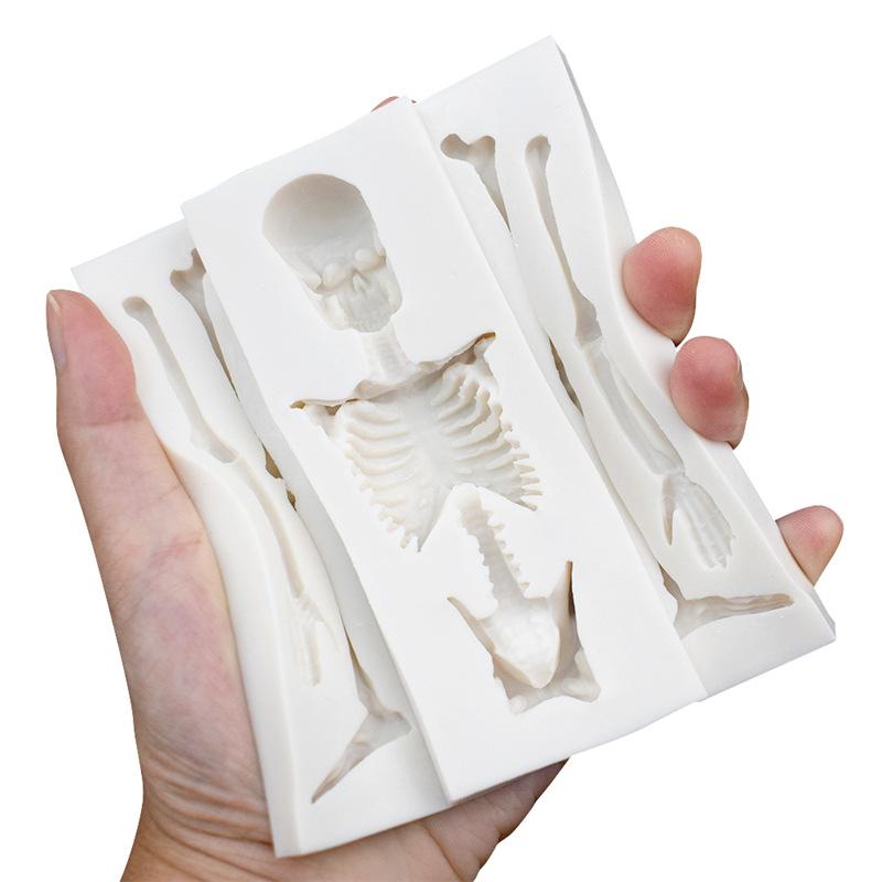 Skeleton Halloween Skeleton Body Silicone Molds Fondant Cake Decorating Tools Sugarcraft Candy Clay Chocolate Gumpaste Mold