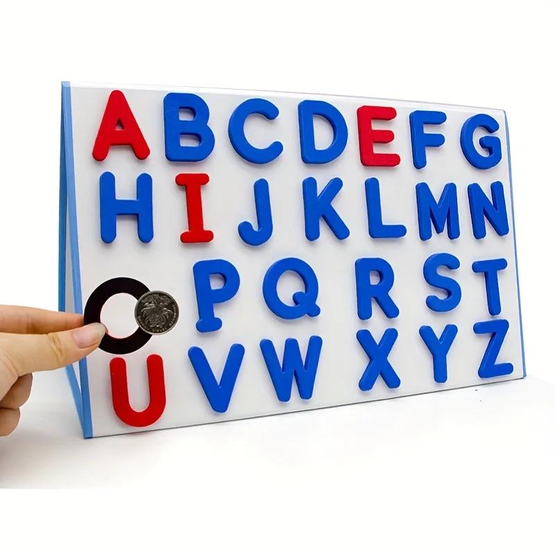 Magneti Letters Toy Colorful Alphabet Toy Playset Developmental Counting Toy Durable Safe Early Educational Toy for Boys & Girls