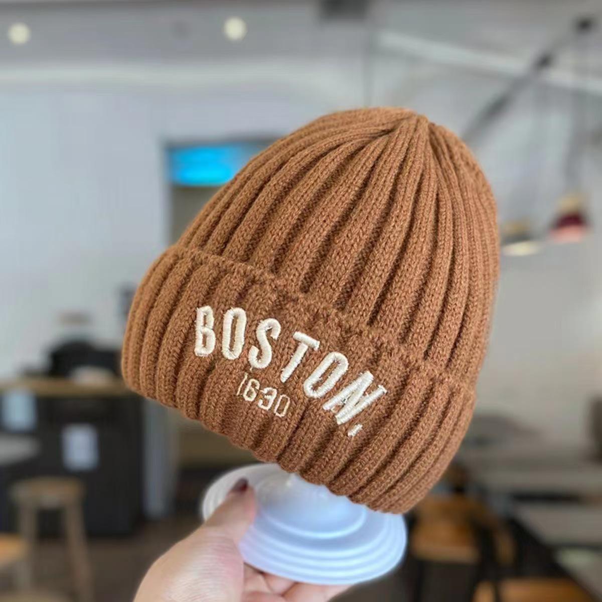 

Детская вязаная шерстяная шапка: Уютный осенне-зимний пуловер в корейском стиле с буквенным дизайном для мальчиков и девочек Recommended for ages 1-5 [stretchable]