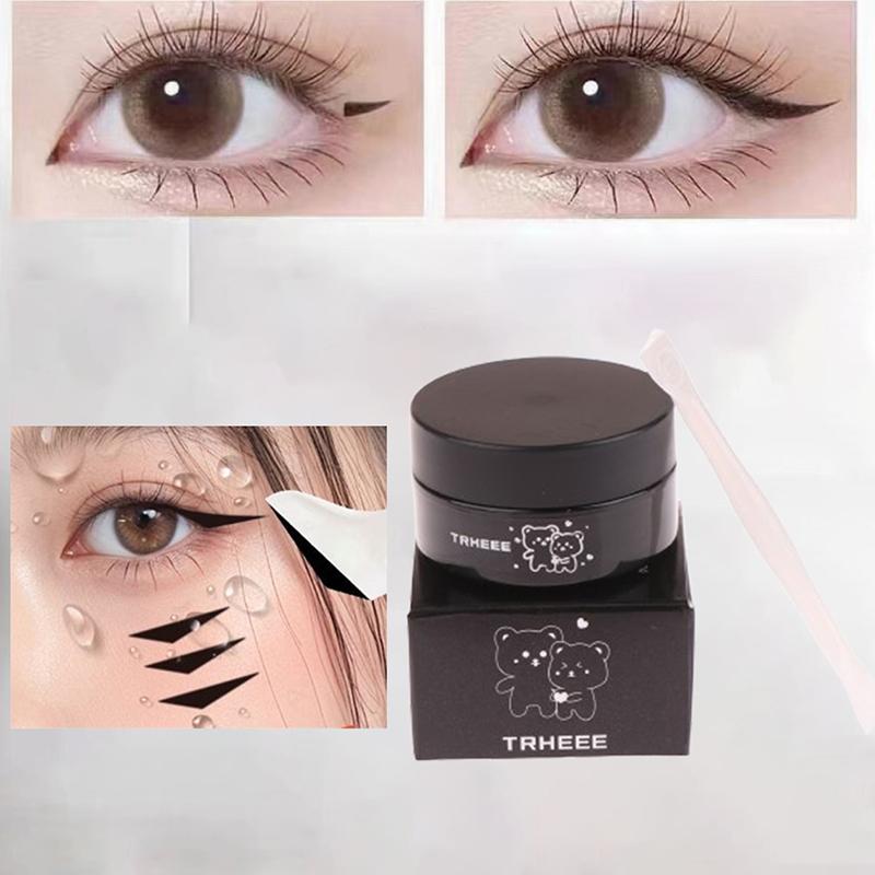 Double Ended Eye Eyeliner Stamps With Ink Brown Cosmetic Easy To Classic Eye Liner Stamping Stencil Accessories Make Up Tools