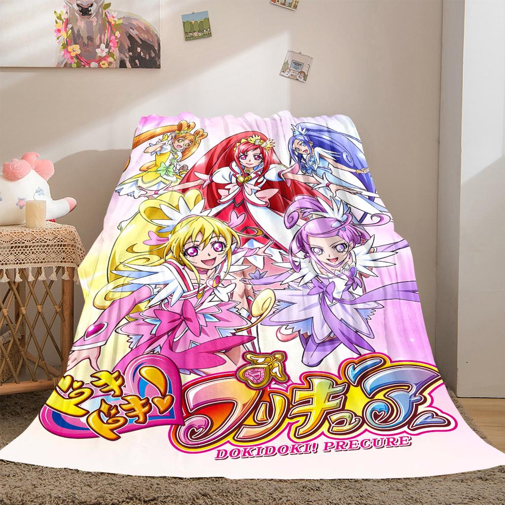 Pretty Cure Soft Flannel Blanket Lightweight Cozy Microfiber Blanket for Couch Bed Machine Washable LXR84