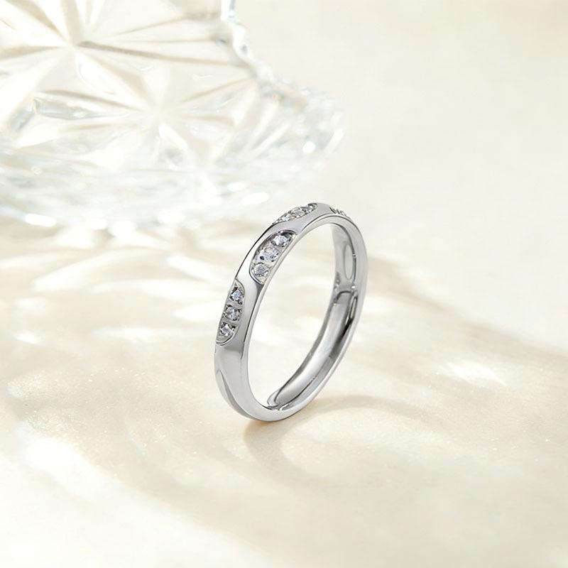 Fashionable and Versatile Bayside Titanium Steel Ring Women's High-Quality Exquisite Index Finger Accessory