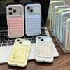 Contrasting color large window suction cup invisible bracket for Apple 17PROMAX Macaron solid color all-inclusive mobile phone case 18