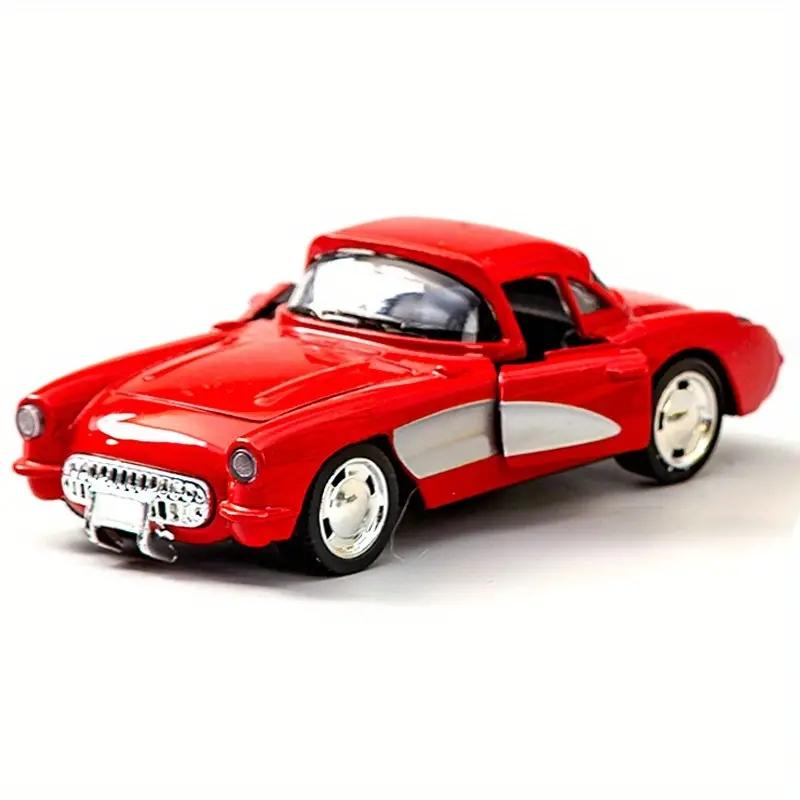 

Классическая модель автомобиля Chevrolet из сплава 1/32, детская игрушечная машина с орнаментом, игрушечный автомобиль с откатным механизмом для мальчика 1/32-Size:12.5*4.6*4cm красный