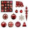 60pcs Reusable Glitter Christmas Balls Pendant Shatterproof Xmas Tree Ornaments  Holiday Festive