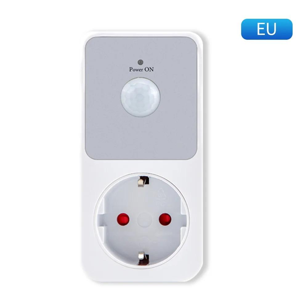 PIR Infrared Sensor Socket Protector LED Night Lights 220V EU FR US UK Plug 120° Degree Wide Angle Automatic Induction Retardant