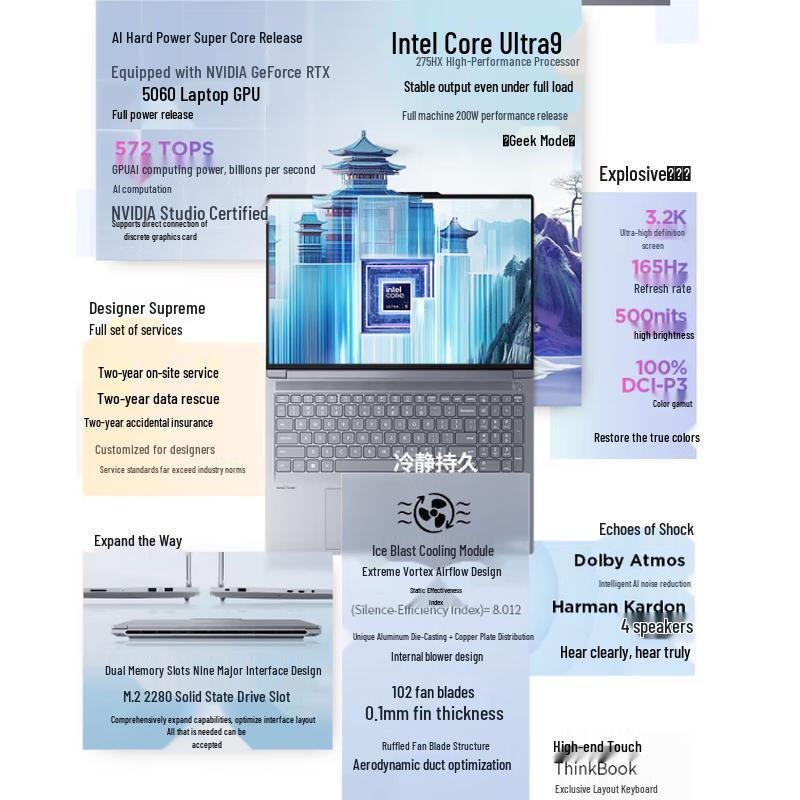 Lenovo ThinkBook 16p AI Creation Laptop (CN version)