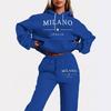 Damen Casual Kapuzenpullover Set Langarm Streetwear Outfit Weiche Baumwollmischung Bequem für den täglichen Gebrauch