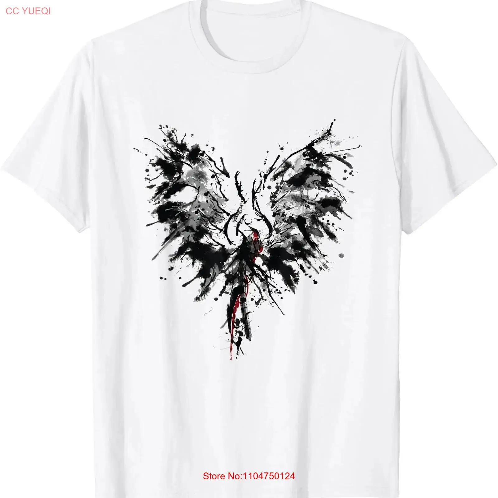 

Phoenix Watercolor T Shirt Mythical Fire Bird Ink Art vintage Washed fashion Stylish homme Unisex designer clothes Soft 5XL різнокольоровий