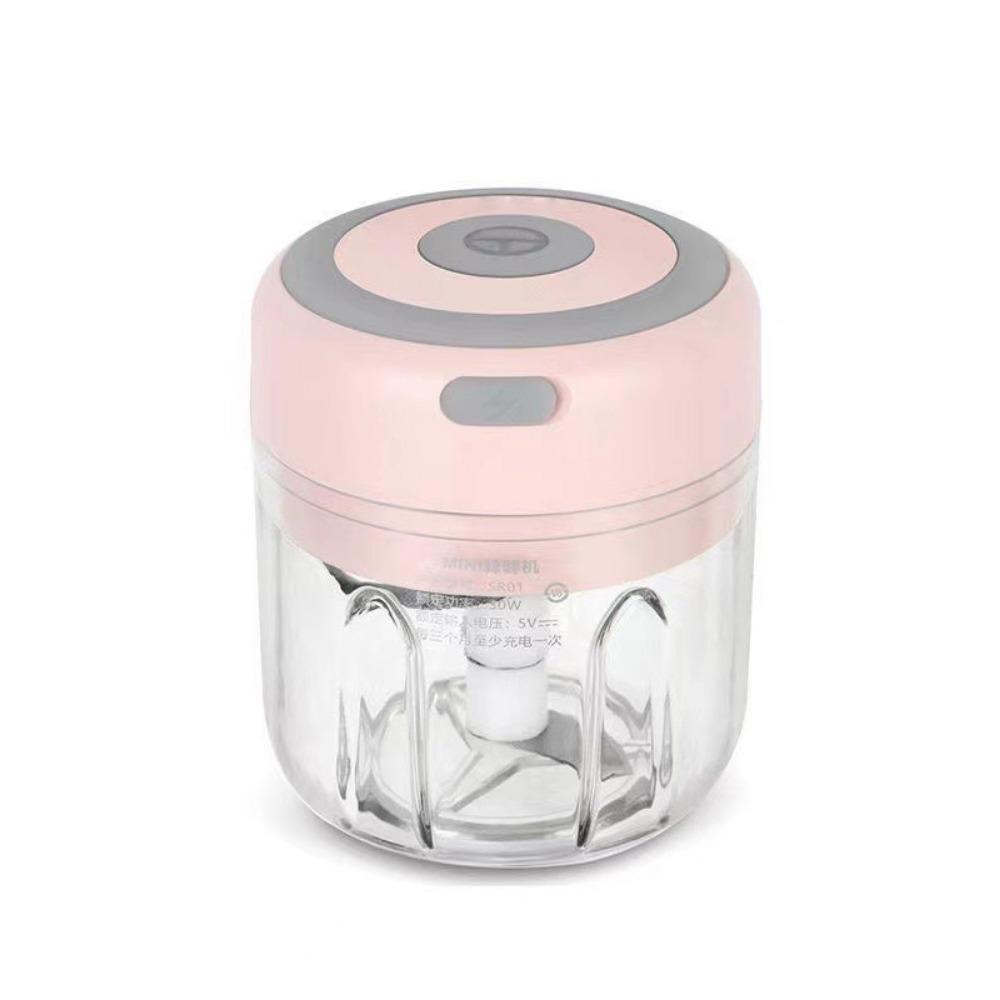 

USB Rechargeable Electric Food Chopper Mini Ginger Crusher Grinder Garlic Masher Machine Chili розовый