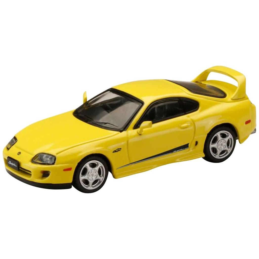 HobbyJAPAN HJ64 1/64 Toyota Supra RZ JZA80 Литая модель автомобиля Супер-яркий желтый