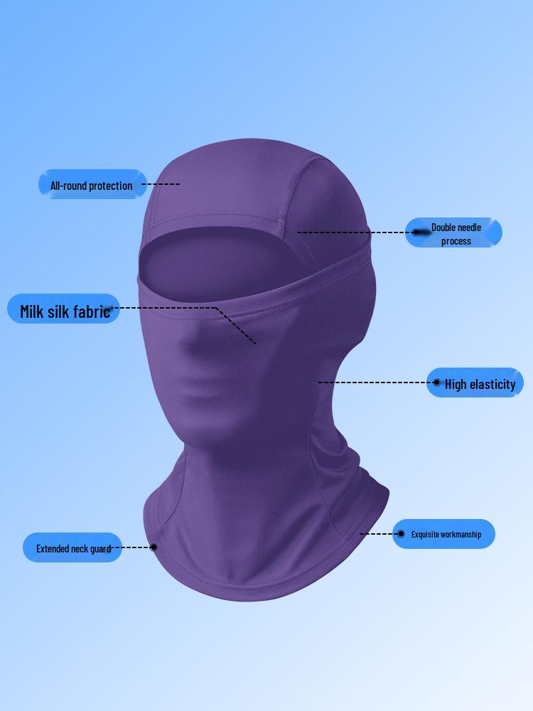 Quick-Dry Multifunctional Summer Cycling Face Mask: Breathable, Sun-Protective, Ice Silk Balaclava & Headband