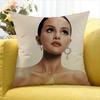 SSelena Gomez Singer Various Sizes Square Pillow Case For Car Home Bedchamber Decor