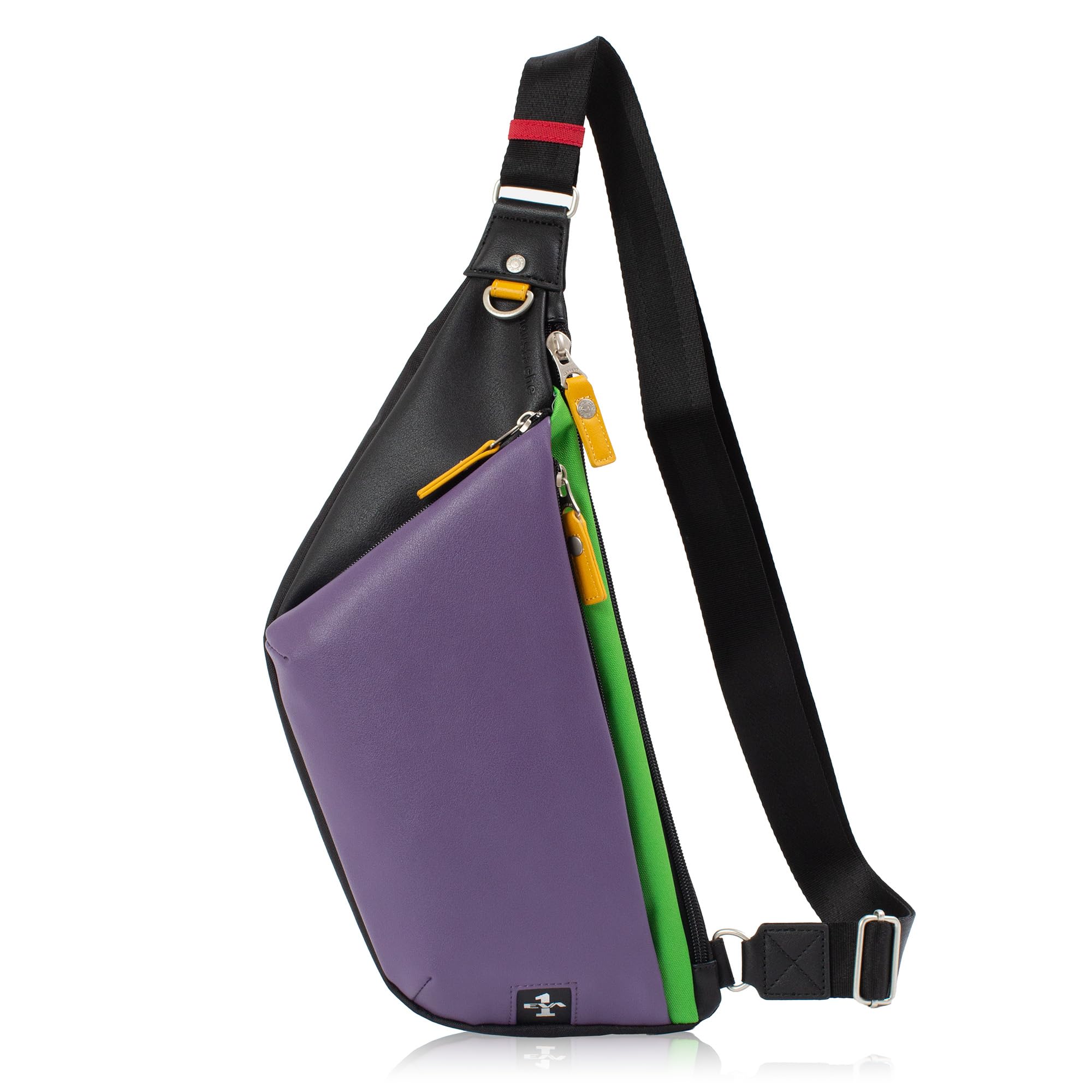 

Evangelion Collaboration Body Bag Thin Synthetic Leather Polyester [Mustache] JEZ-4486 (Purple)