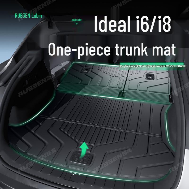 Ideal i6/i8 TPE Trunk Mat: Semi-enclosed, Non-slip, Wear-resistant Car Accessory