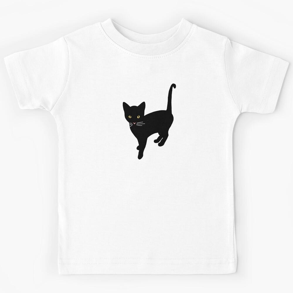 Black Cat Kids T-Shirt 100