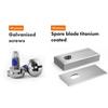 12Pcs 36x18x0.9mm Replacement Blades Silver Robotic Mower Blades for Dreame A1 A2 Mova 600 1000 Robo