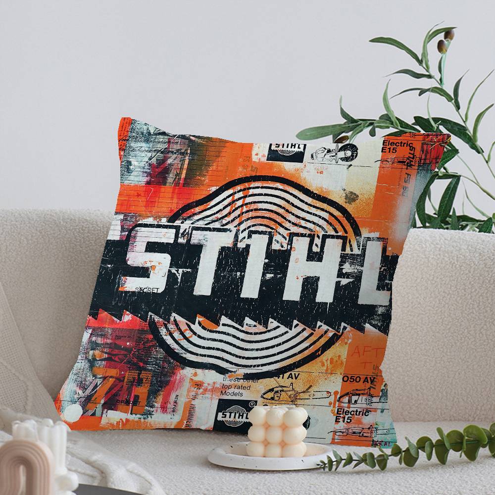 Stihl Logo Aufgedruckte Kissenhülle Design Kissenbezug Dekoration Feiertagsdekoration