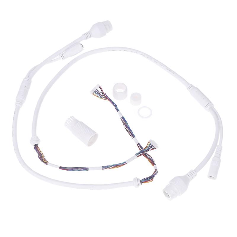 1Pc Ethernet Lan Cable Poe Rj45 Network Cable 10 Pin 10 Core 12 Pin 10 Core Tail Line Waterproof Cap For Camera