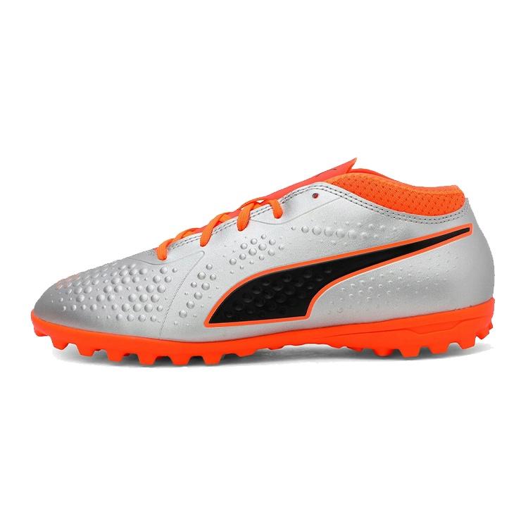 (GS) PUMA One 4 Syn TT  Silver Orange Black  Kids  104785-01 EU 38