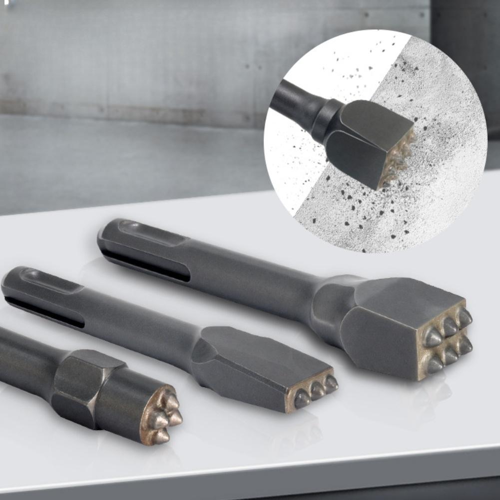 3pcs Carbide Hammer Bits For Electric Rotary Hammers Efficient Teeth Shank Electric Hammer Carbide Chisel Drill Bit