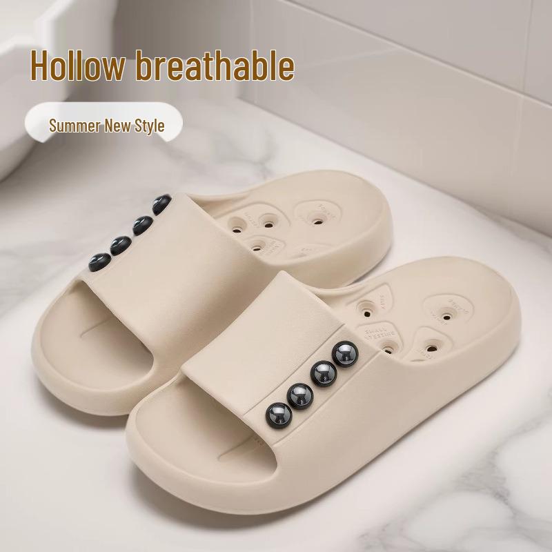 Men's Massage Acupressure Slippers - Non-Slip Sandals for Home Foot Therapy, Summer PVC Design