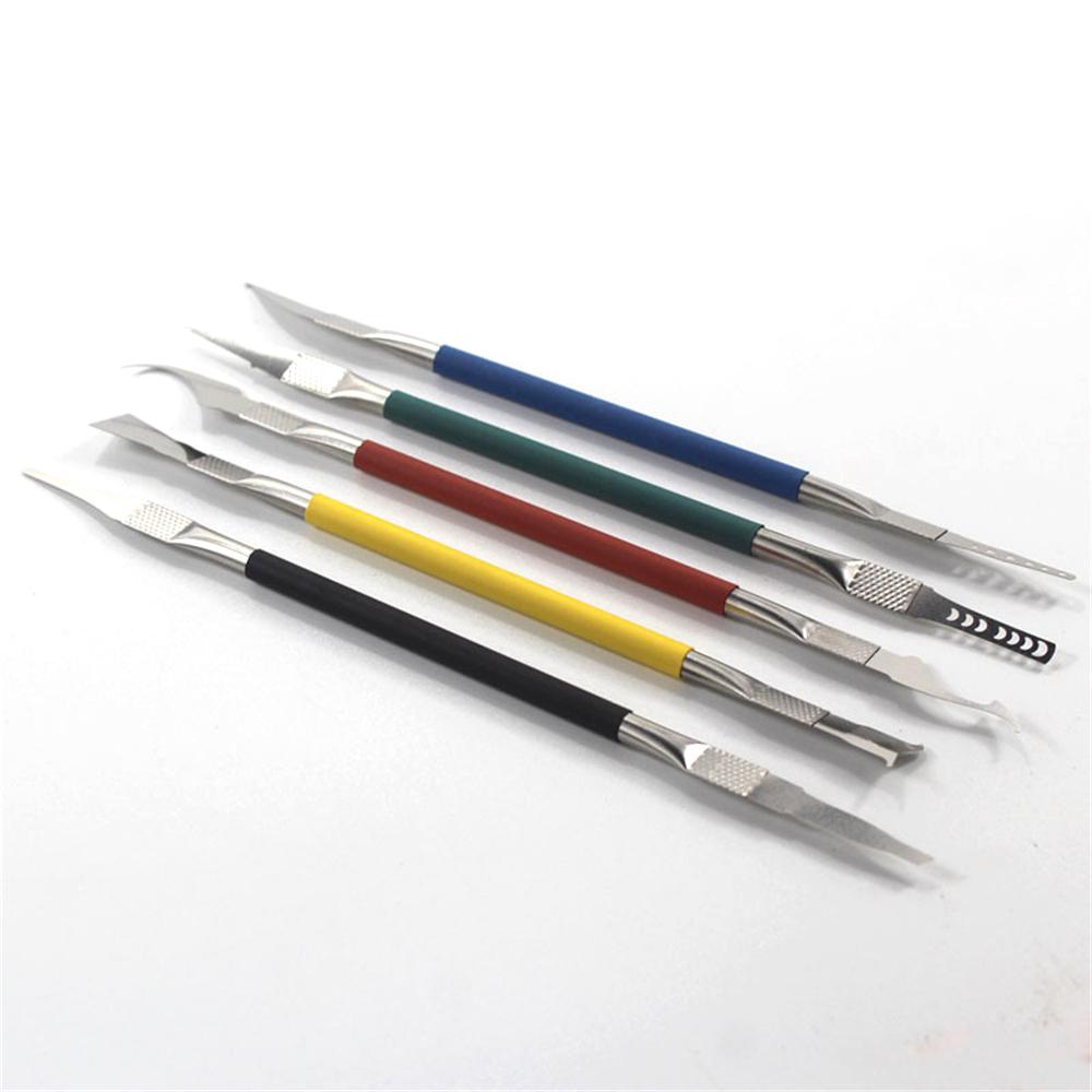 Crowbars Removal Rubber Knife 5 In 1 Disassembly Cell Phone Motherboard Chip Spatula Pry Knife Disassembly Repair Tools