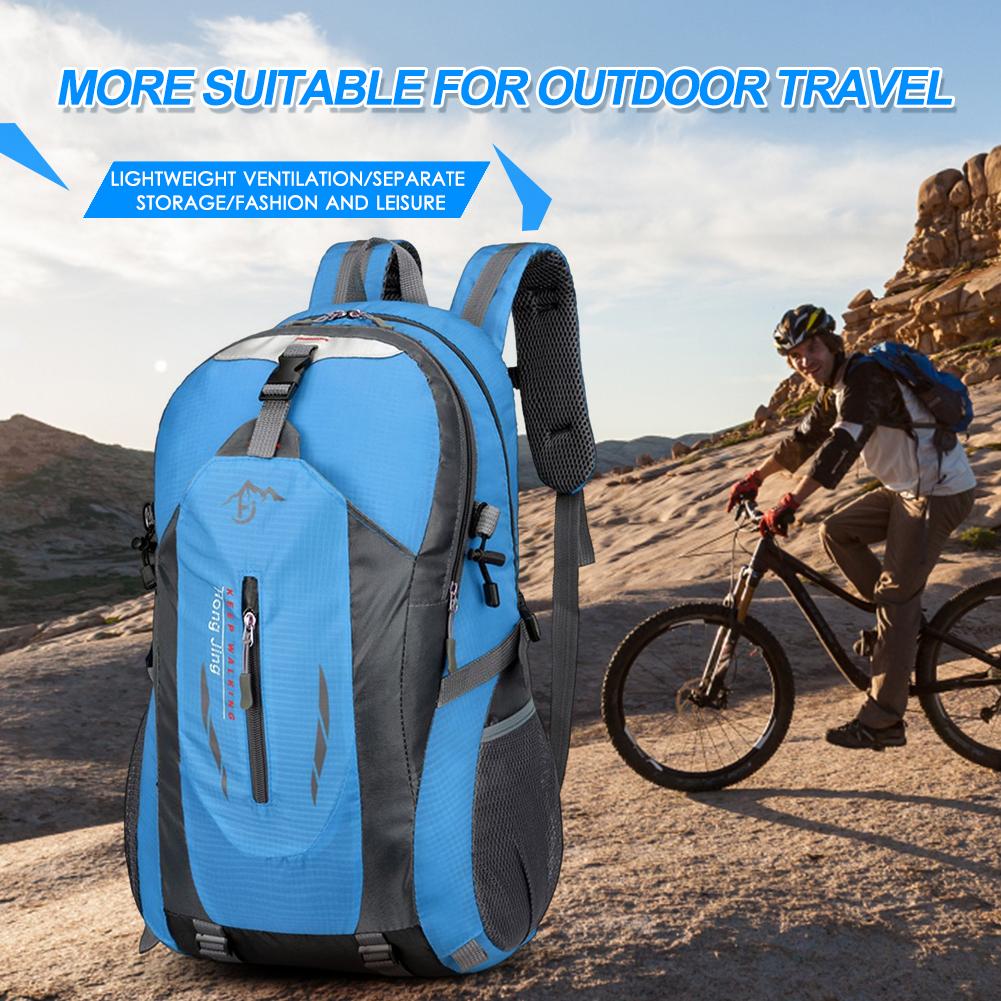 Climbing Rucksack Breathable Travel Backpack Large Capacity Wear-resistant Layered Storage Lightweight for Outdoor Activities