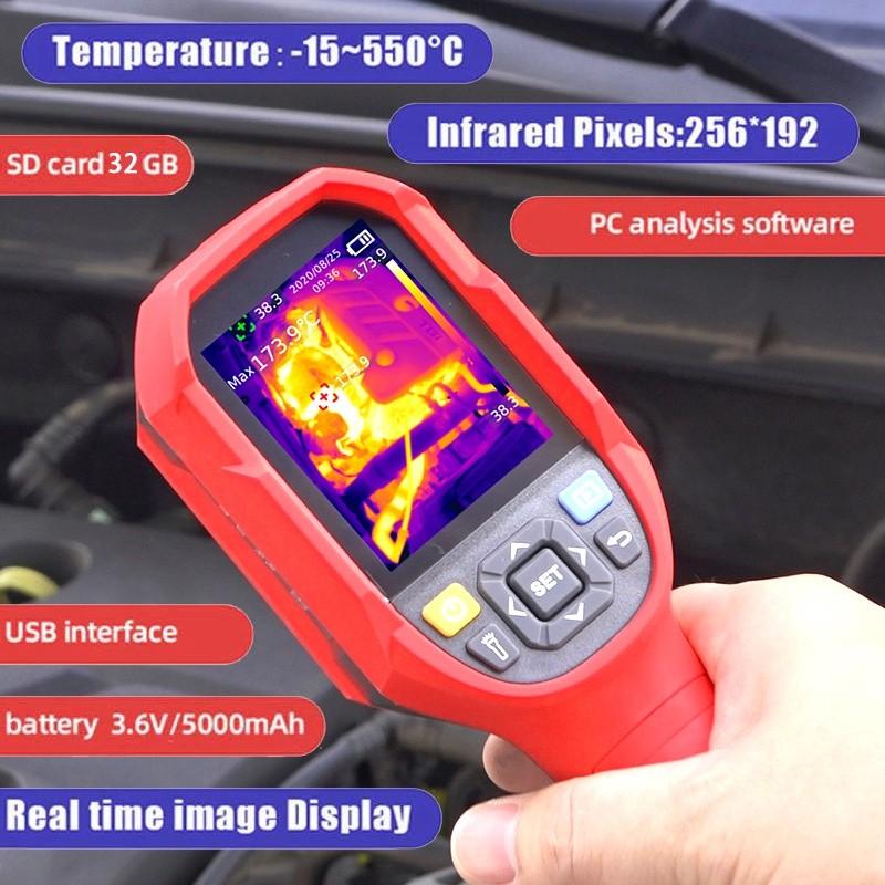 256*192 Pixel Time Live Infrared Thermometer Portable Industrial Handheld Thermal Camera