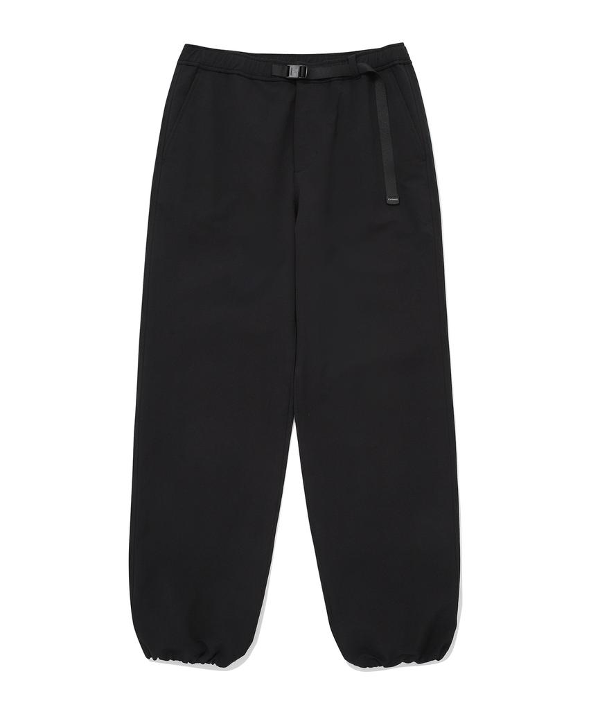 COVERNAT White Brushed Synthetic Fiber Regular Fit Pants Black