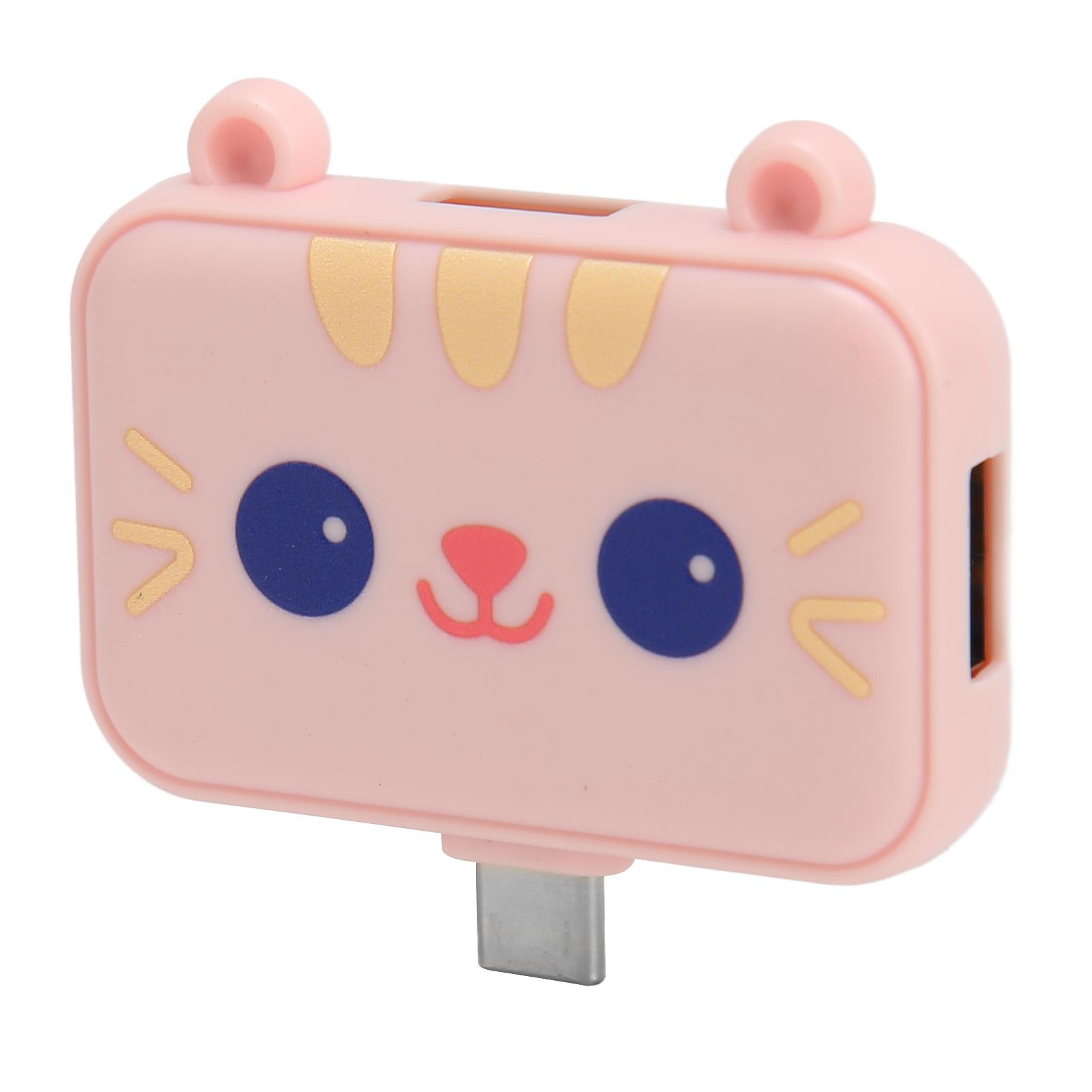 

Док-станция-концентратор 3 в 1 Type C с высокоскоростной передачей данных, многофункциональная, Type C на USB3.0, USB2.0 для розовый