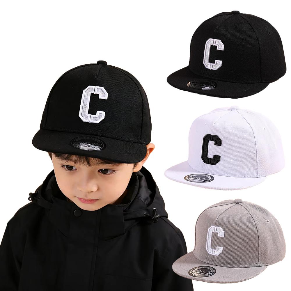 Freedom Outdoors Unisex Kids Grey Kids Snapback Cap Embroidered Letter Flat Brim Baseball Hat For Children Boy Girl Solid Color Summer Sun Hats