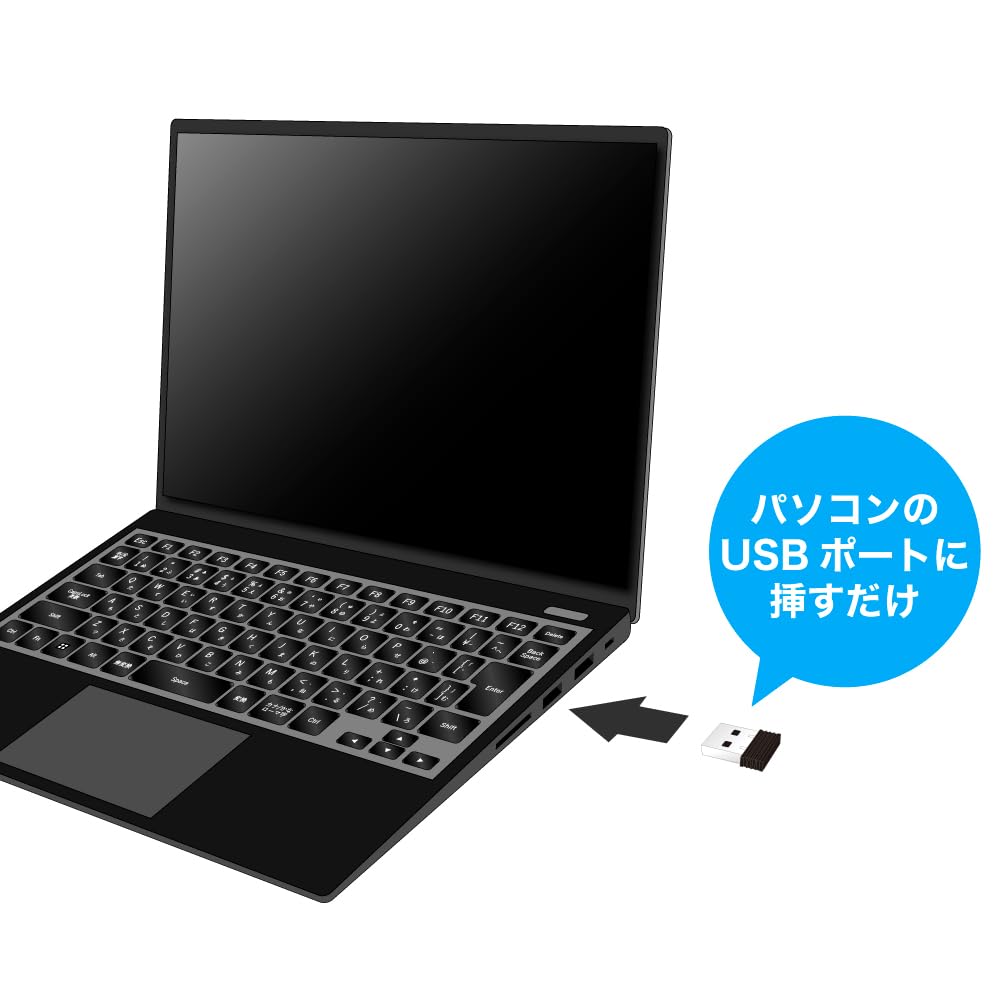 Plannex Bluetooth Compatible Compact USB Adapter Ver. 5.4 + EDR/LE BT-Micro54