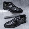 Sommer Trend Neue Herren Gladiatoren Schwarz Weiß Slip On Lackleder Freizeitschuhe Atmungsaktive Strandsandalen Outdoor Hausschuhe 38-46