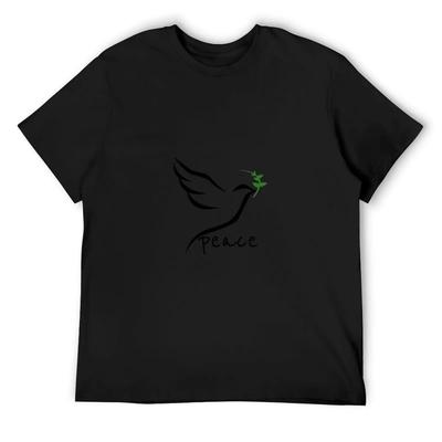 Dove of Peace T-Shirt Shirts Graphic Tee Funny Shirt Cotton Quick Drying Short Sleeve Tee Men