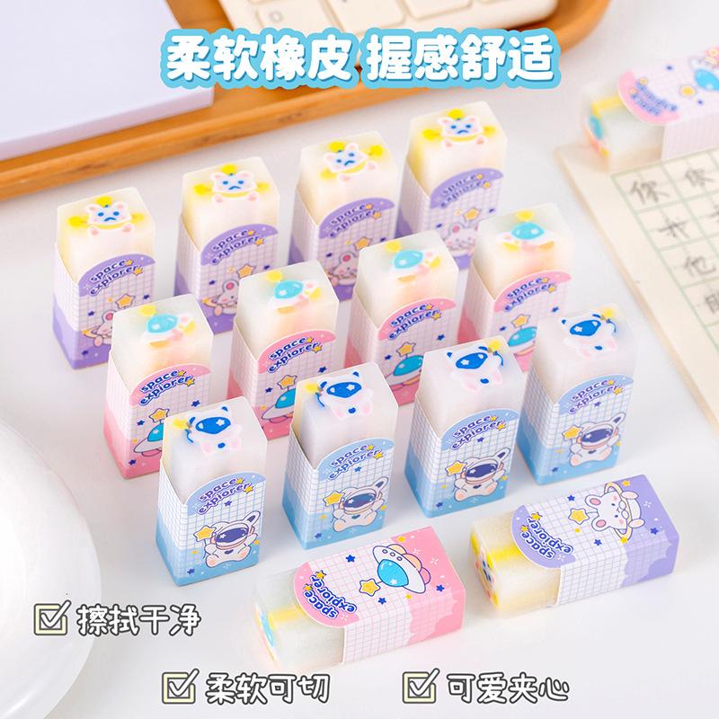 New Eraser Gift for Elementary School Students Astronaut Sandwich Exam Art Cute Cartoon Office & School Supplies Kawai Lovely