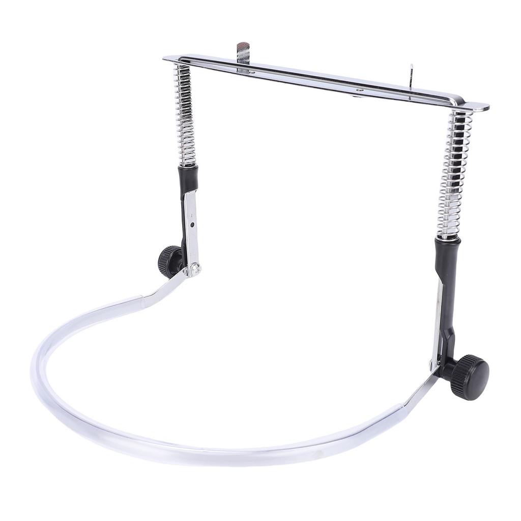 Harmonica Holder Adjustable Alloy Steel Professional Harmonica Neck Holder for 10 Hole 24 Hole Harmonicas Silver with