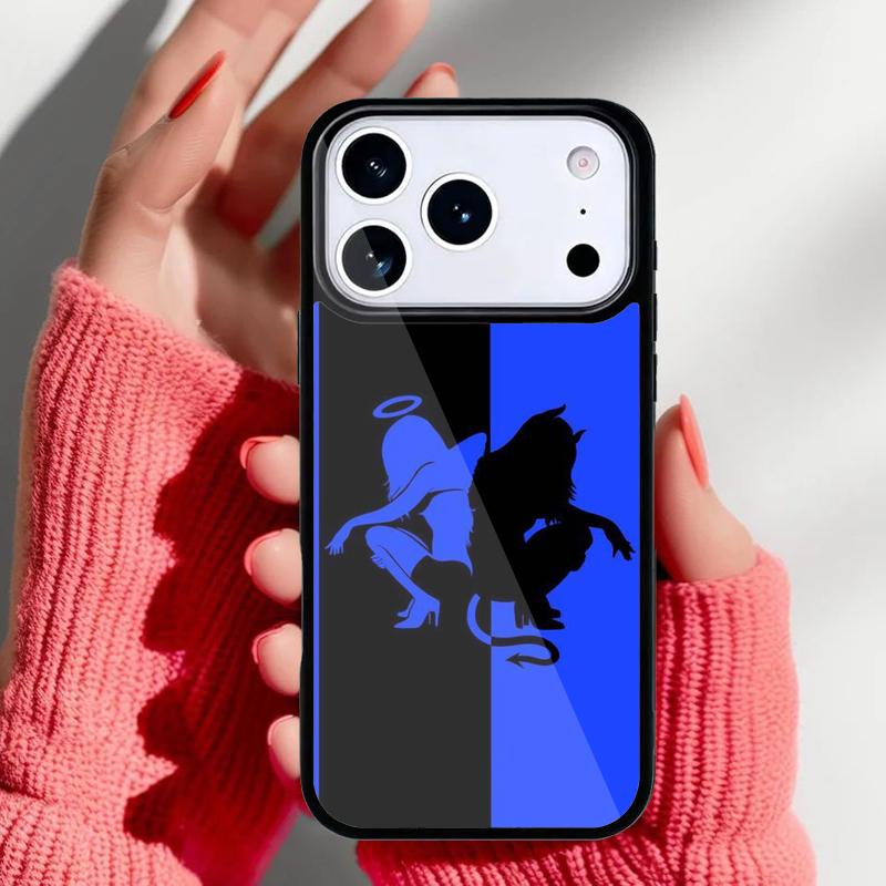 Devil Angel Phone Case for iPhone 17 16 15 14 13 Pro Max Back Cover for 12 11 Pro Coque