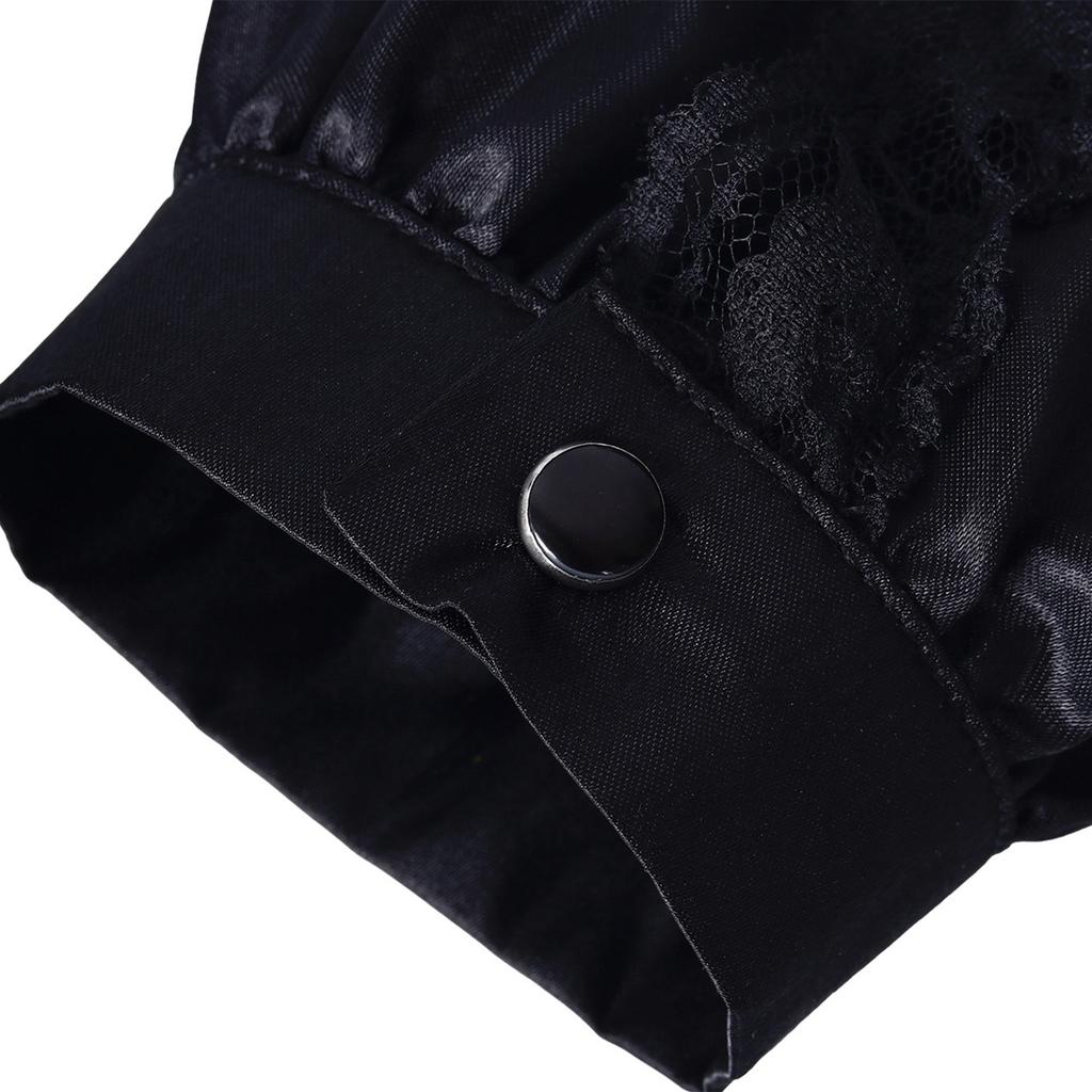 Elegant Detachable Ruffle Lace Jabot Neck Collar and False Sleeve Cuffs Set for Medieval Costume and Historical Event