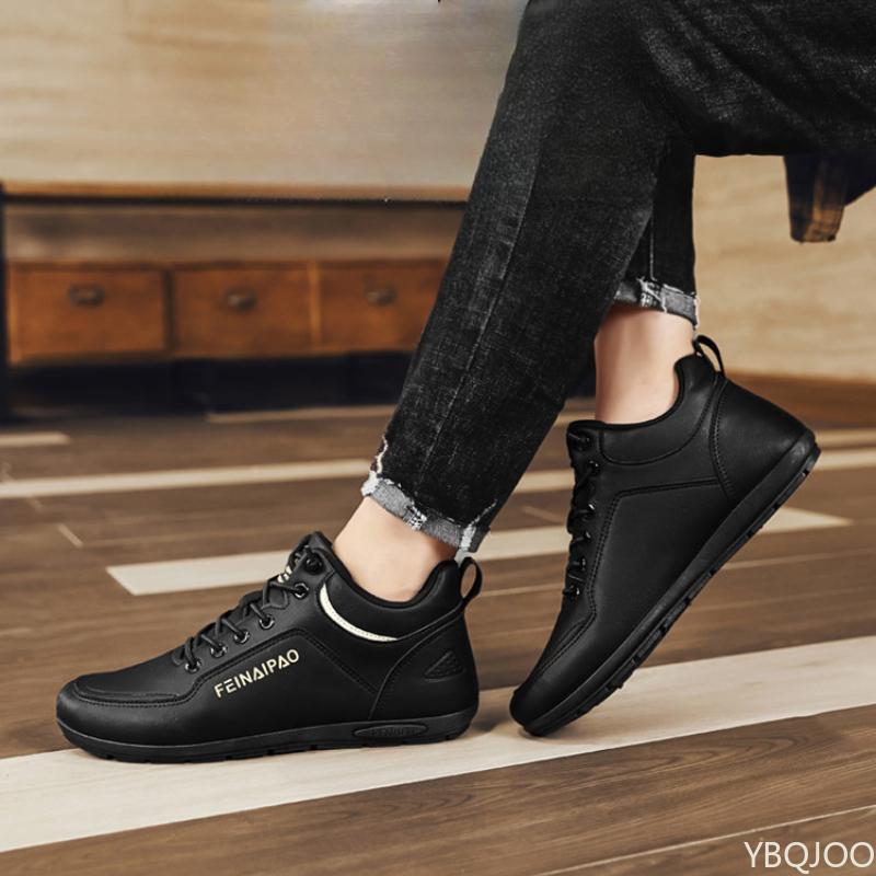 Fashion Men's Shoes 2025 Spring New Trend Casual Versatile Lace Up Anti Slip Daily Leather Single Shoe Sneakers Zapatos De Hombre Luxury