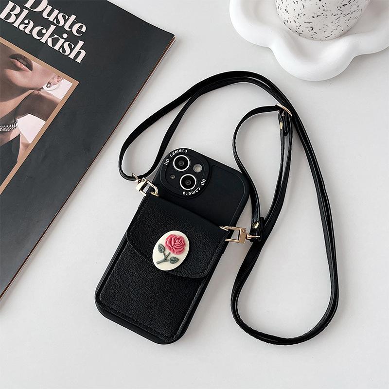 

Для iPhone17 Кошелек Держатель для карт Чехол для мобильного телефона для Apple 16plus Через плечо Xsmax Мелкое отверстие 12 Розовый 11 For iPhone 17Promax