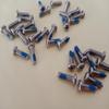Nickel-Plated Pan Head Phillips Screw with Thread-Locking Adhesive (Sizes: M1.4-M5)