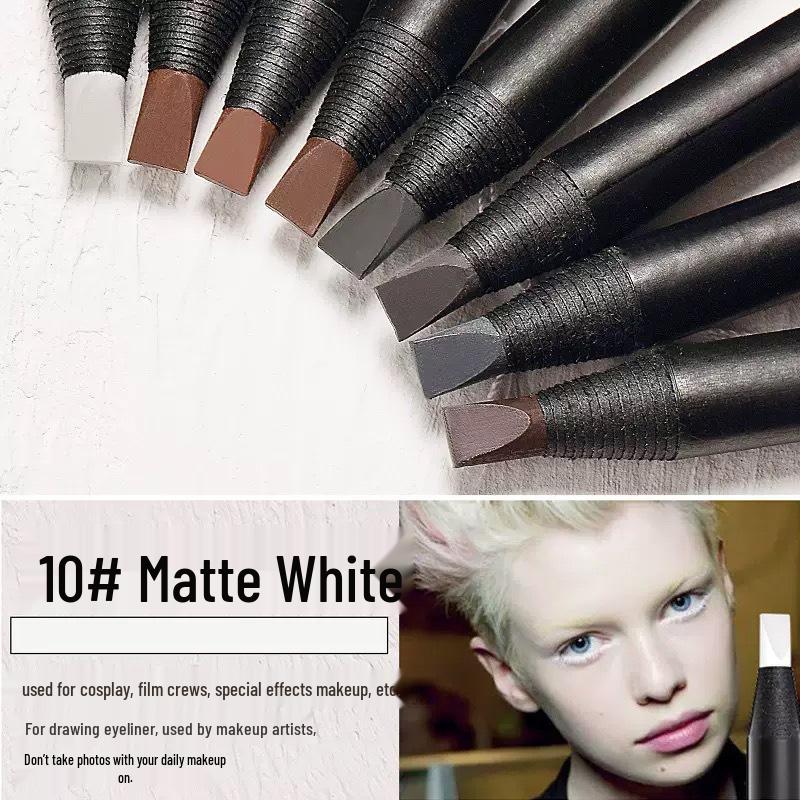 Durable Black Handle Duckbill Eyebrow Pencil - Smudge-Proof, Long-Lasting Mist Finish