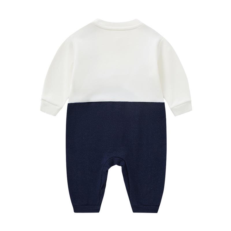 Trendy Infant Romper: Boys' & Girls' Long-Sleeve Two-Piece Jumpsuit