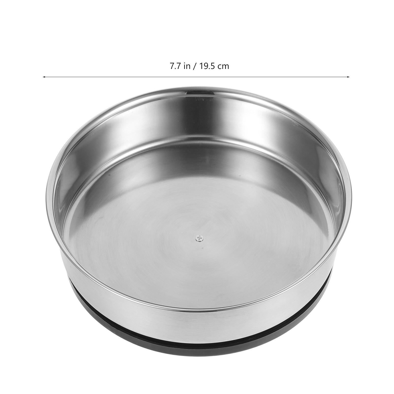 Stainless Steel Rotary Seasoning Pot Holder Large Capacity Rotating Spice Rack Kitchen Condiment Organizer Multi Functional серебряный