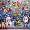 Santa Claus, 3D, Snowman, Reindeer, Shopping Mall Glass Stickers, Balcony Decoration Stickers, Adhesive Free Static Stickers, Party Decorations