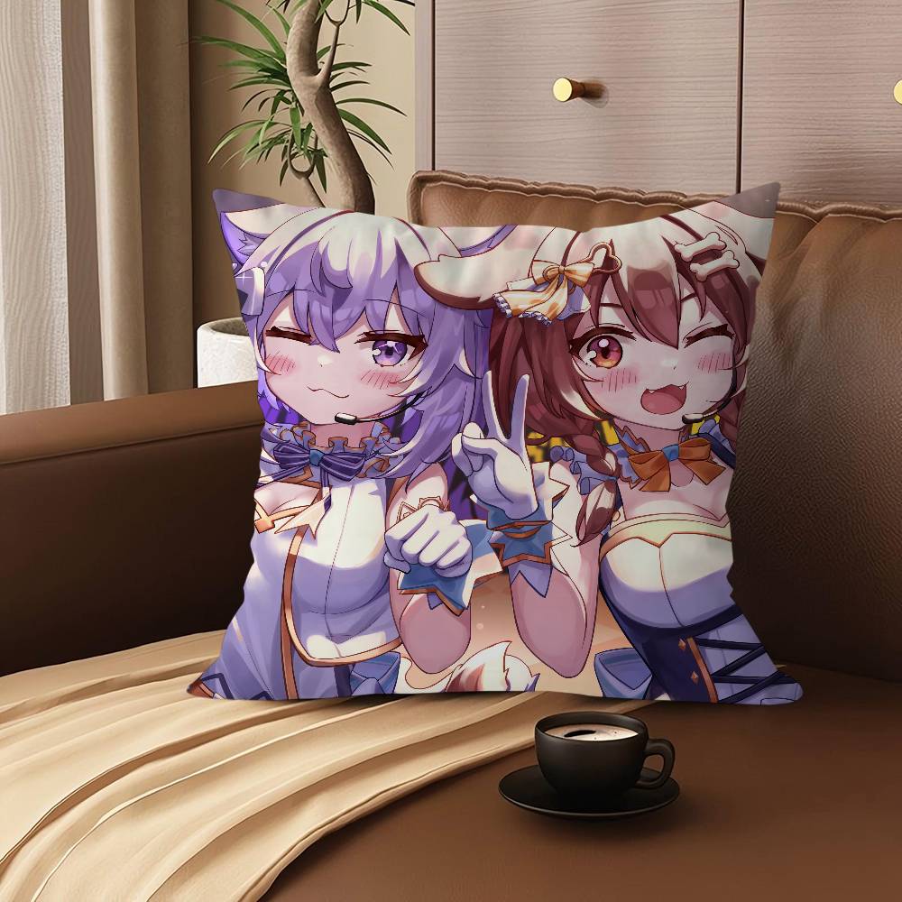 I-INUGAMI KORONE Cartoon Animation Kissenbezug Kissenbezug Polsterung Sofa Dekokissen Heimdekor Kissenbezug